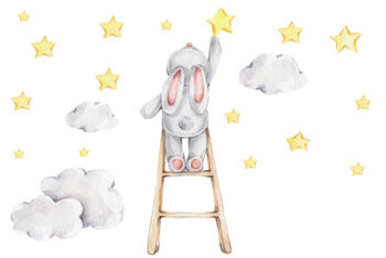 Zaķītis uz kāpnītēm