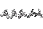 Sienas uzlīmes enduro moči elementi