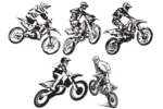 Sienas uzlīmes enduro moči elementi