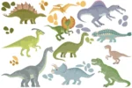 Sienas uzlīmes Dinozauri komplekts