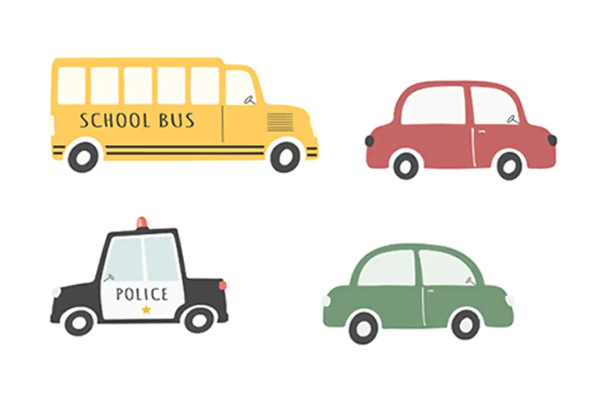 Sienas uzlīmes automašīnas skolas autobuss Premium sienas uzlīmes automašīnas skolas autobuss un policija Zukzuks
